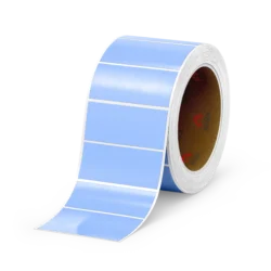 Pastel Blue Rectangle Label 31.75 x 57.15mm