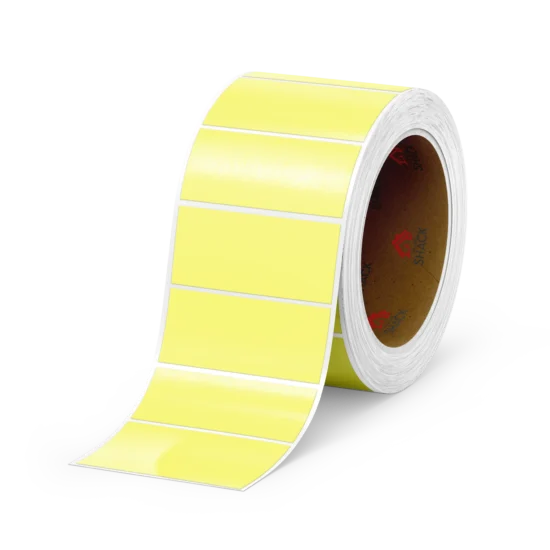 Pastel Yellow Rectangle Label 31.75 x 57.15mm