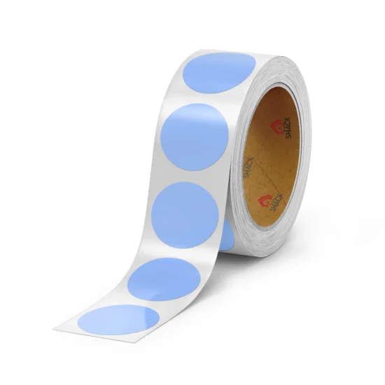 Pastel Blue Thermal Label 50.8mm Ø