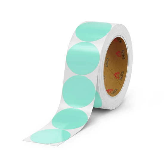 Pastel Green Thermal Label 69mm Ø