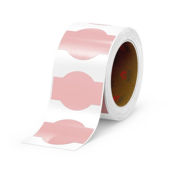 Pastel Pink Bottle & Jar Product Label 76.2mm x 50.8mm