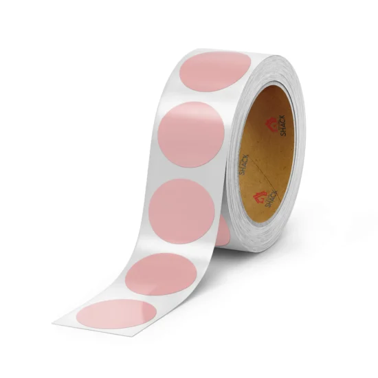 Pastel Pink Thermal Label 50.8mm Ø