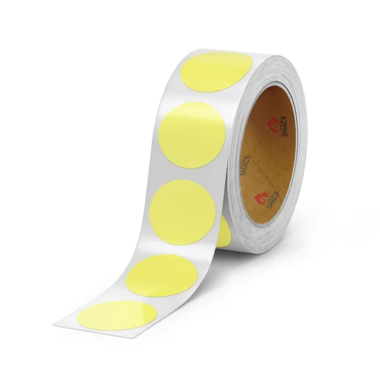 Pastel Yellow Thermal Label 50.8mm Ø