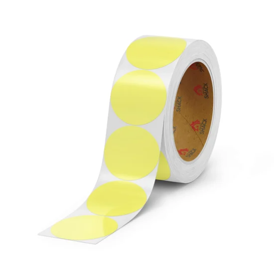 Pastel Yellow Thermal Label 69mm Ø