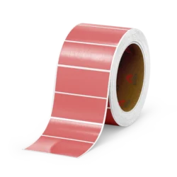 Pastel Red Rectangle Label 31.75 x 57.15mm