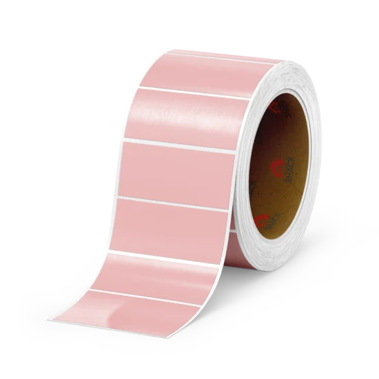 Pastel Pink Rectangle Label 31.75 x 57.15mm