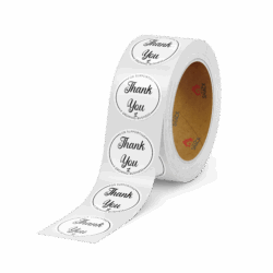 Thank You for Supporting a Growing Business - White 50.8mm Ø Round Label